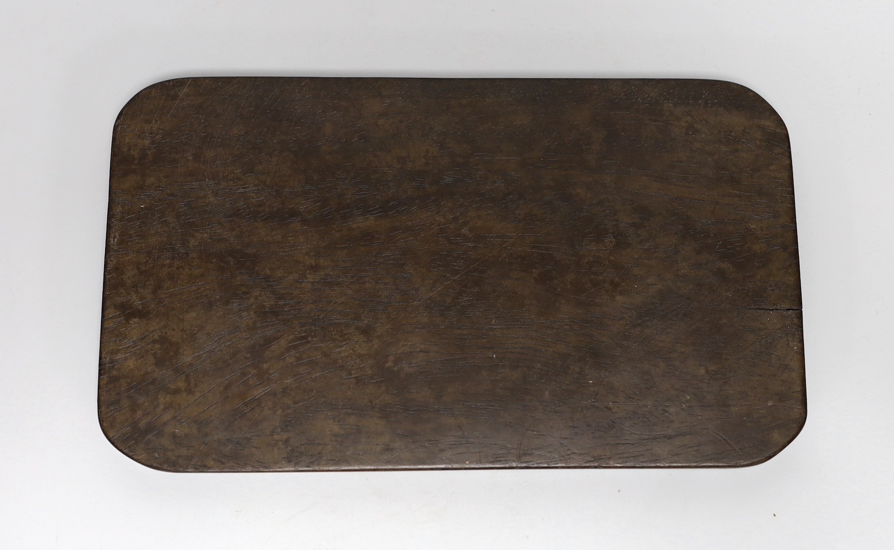A Chinese hardwood inkstone stand 24x14cm